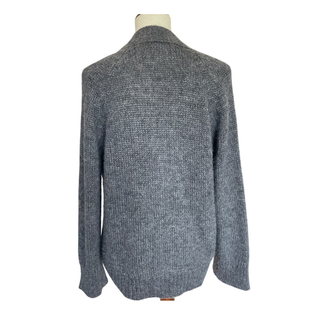 New Velvet by Graham & Spencer Alpaca Oversized Cardigan - Gray - Size Extra Small