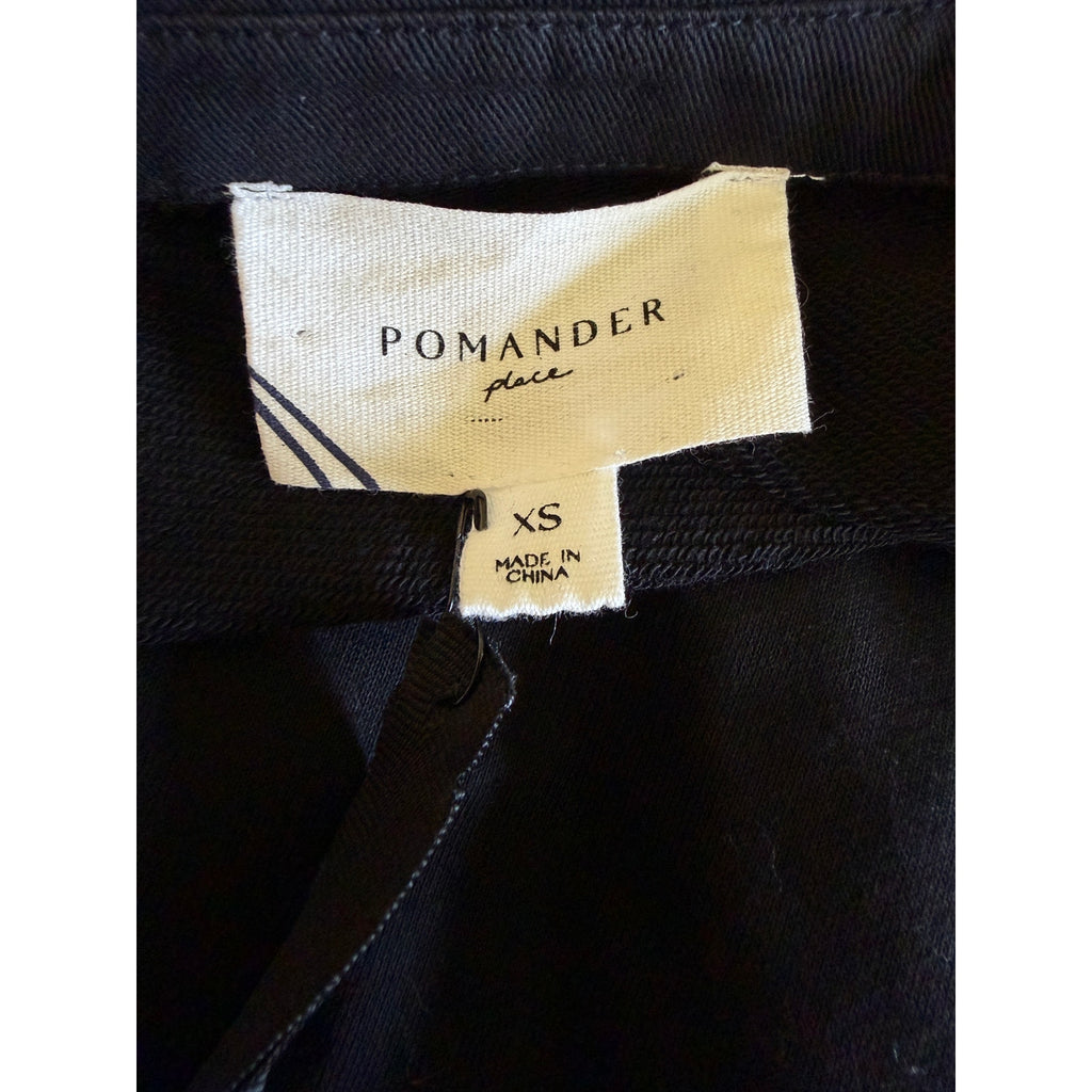 Pomander Place Bradley Knit Cotton Polo Dress - Size XS - Black