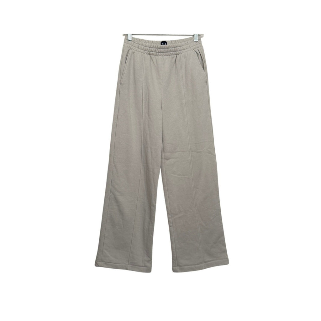 New Gap Vintage Soft Seamed Wide Leg Sweatpants - Moonstone Beige -  Size Small