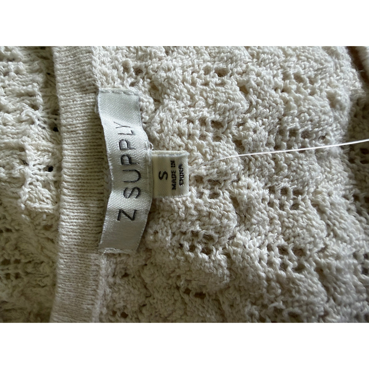New Z Supply Nilo Crochet Tank - Sea Salt - Size Small