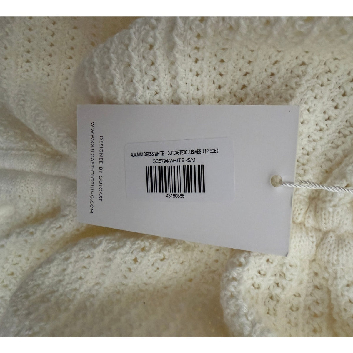 New Outcast Alia Mini Dress - White (Off White) - Size Small / Medium