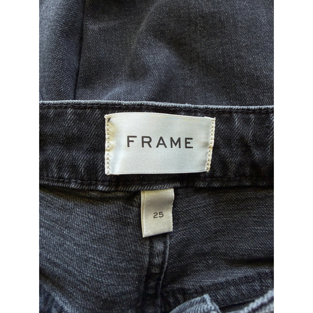 Frame The Ruler Straight Leg Jeans - Grit Wash - Size 25