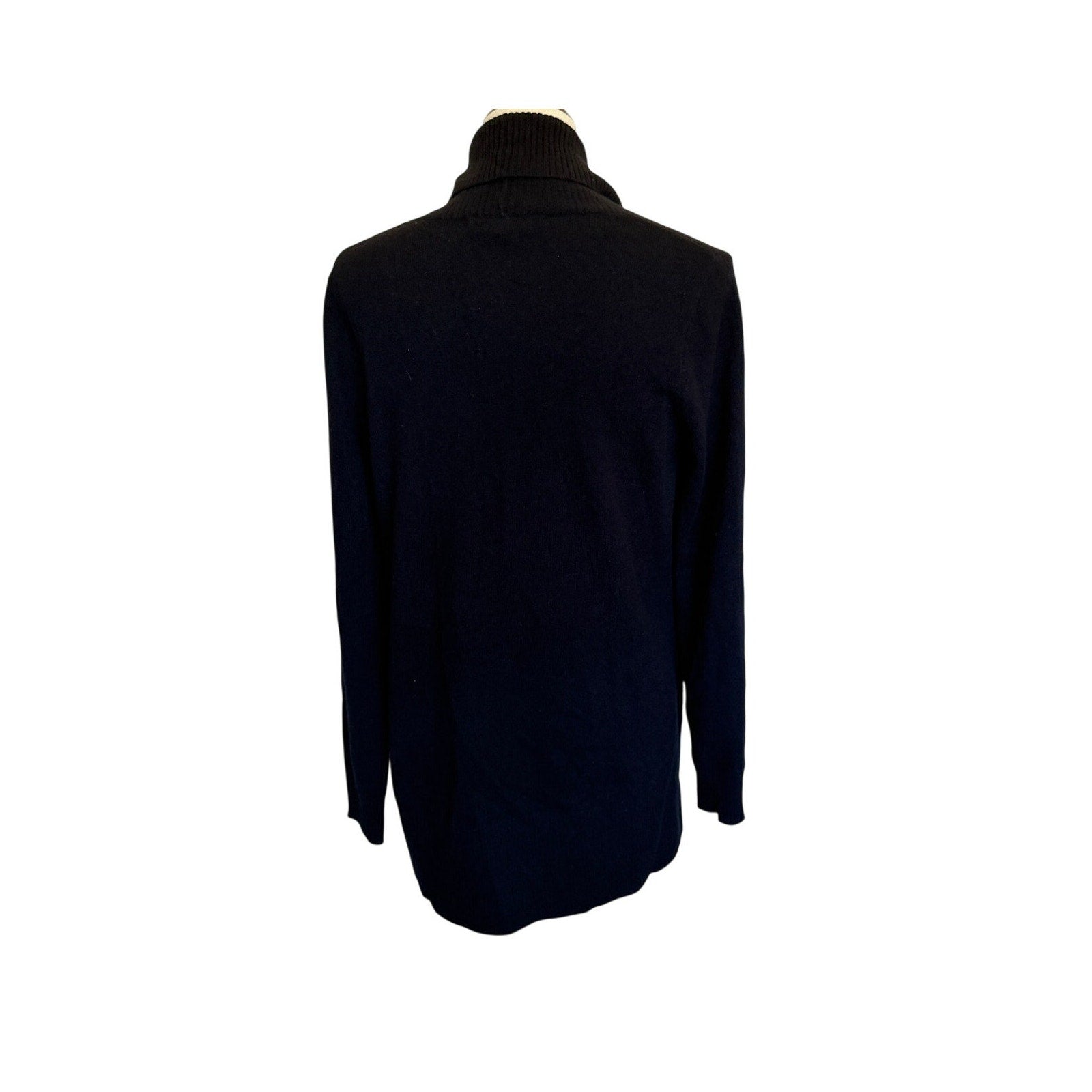 QUINCE Mongolian Cashmere Open Cardigan Sweater - Black - Size Large