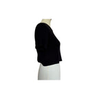 LNA Billie Rib Crop Tee - Black - Size Extra Small