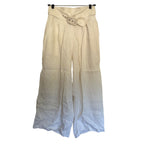 FAITHFULL THE BRAND  Lena High Waisted Wide Leg Linen Pants - Egg White - Size M