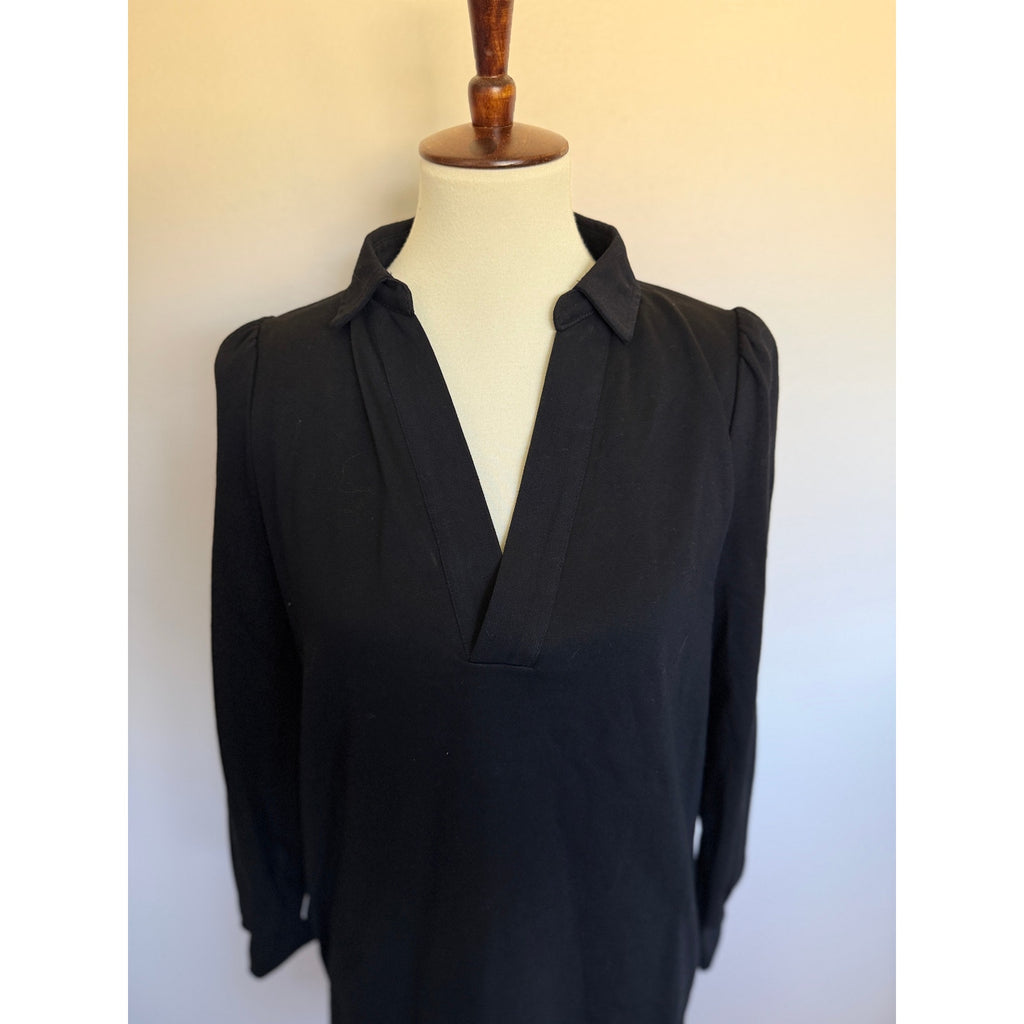 Pomander Place Bradley Knit Cotton Polo Dress - Size XS - Black
