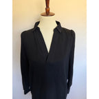 Pomander Place Bradley Knit Cotton Polo Dress - Size XS - Black