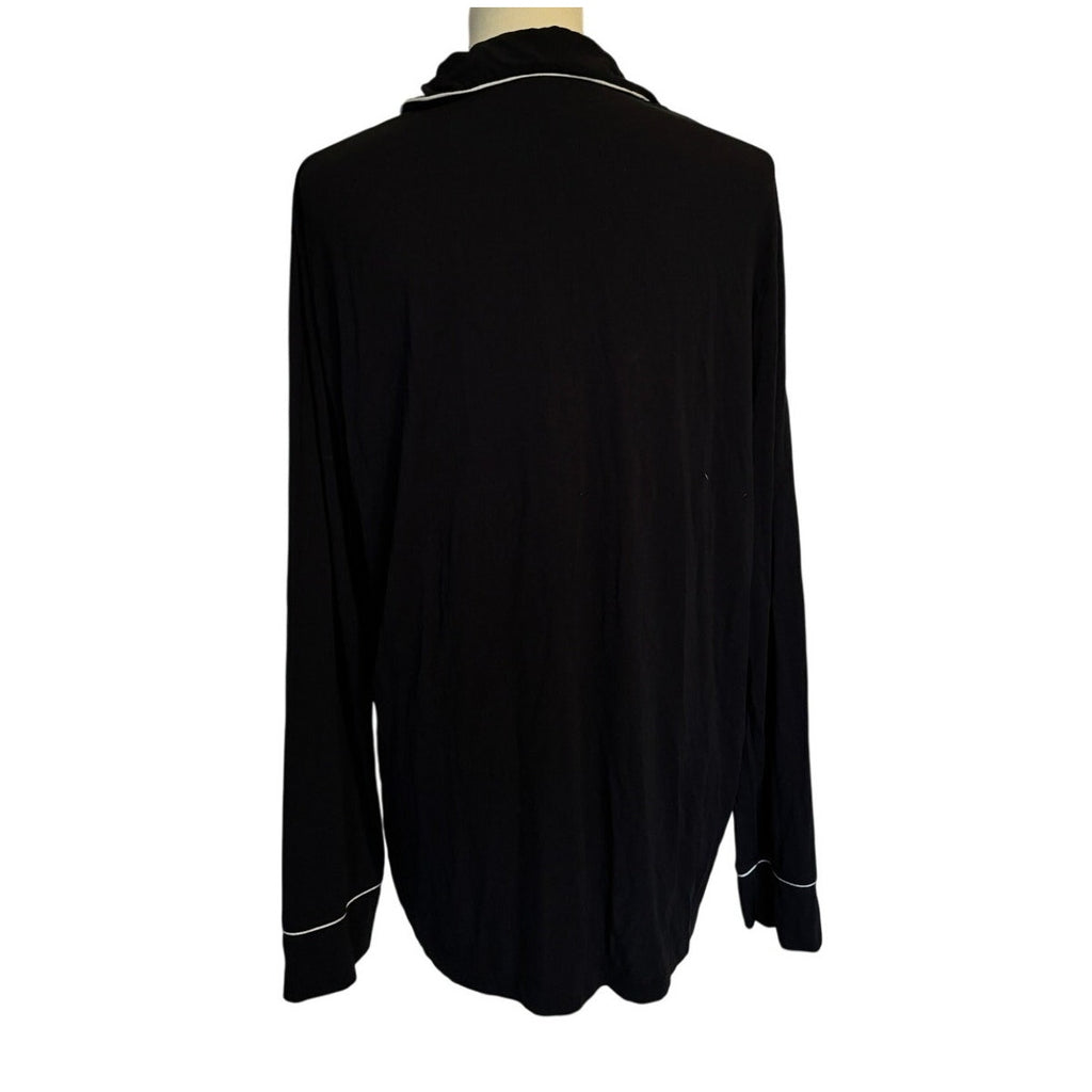 Eberjey William Long Sleeve Top - Black - Medium