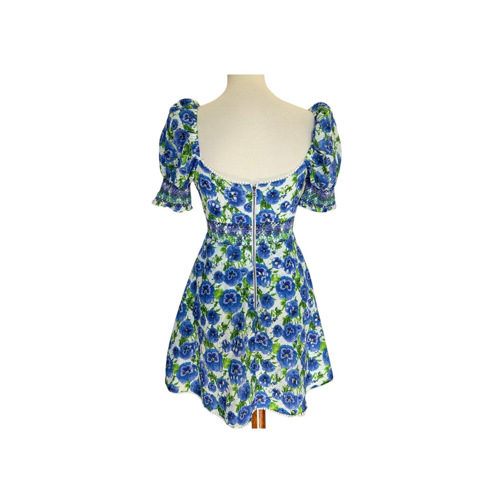 Alice + Olivia Crawford Mini Dress - Perfect Pansy Multi - Size 4