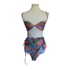 Agua Bendita Glenda and Lucille Reversible Tile Bikini Set - Multicolor -