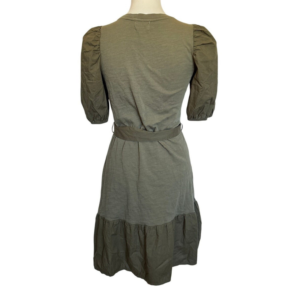 NATION LTD - Evangeline Belted Mini Cotton Dress - Green - Size Small