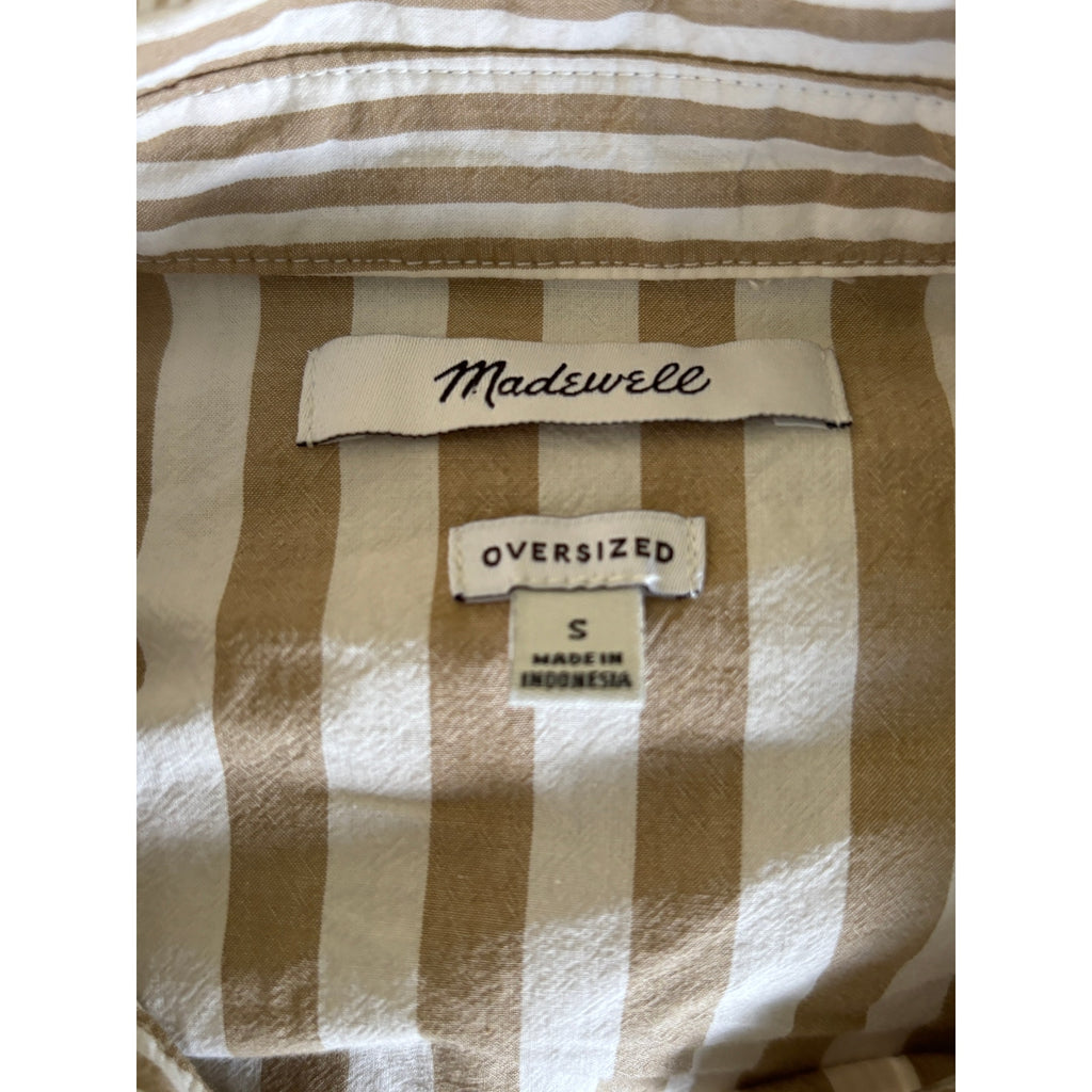 Madewell Modular Oversized Button-Up Shirt - Mixed Stripe - Small