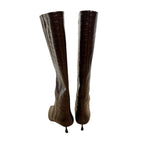 STUART WEITZMAN 50mm Naomi Boots - Auburn Brown - Size 7