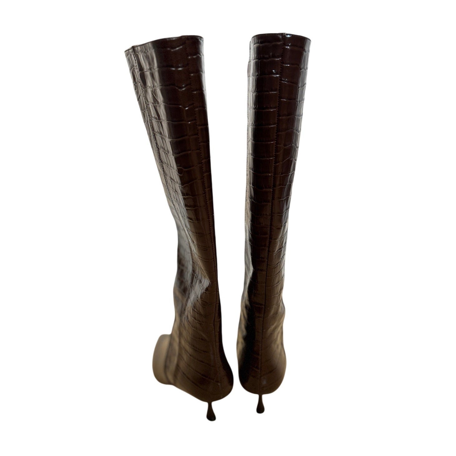 STUART WEITZMAN 50mm Naomi Boots - Auburn Brown - Size 7