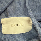 SIX/FIFTY Good Mood Smiley Hoodie - Blue and White - XS