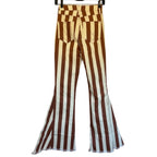 New Show Me Your Mumu Berkeley Striped Zip Up Bell Jeans