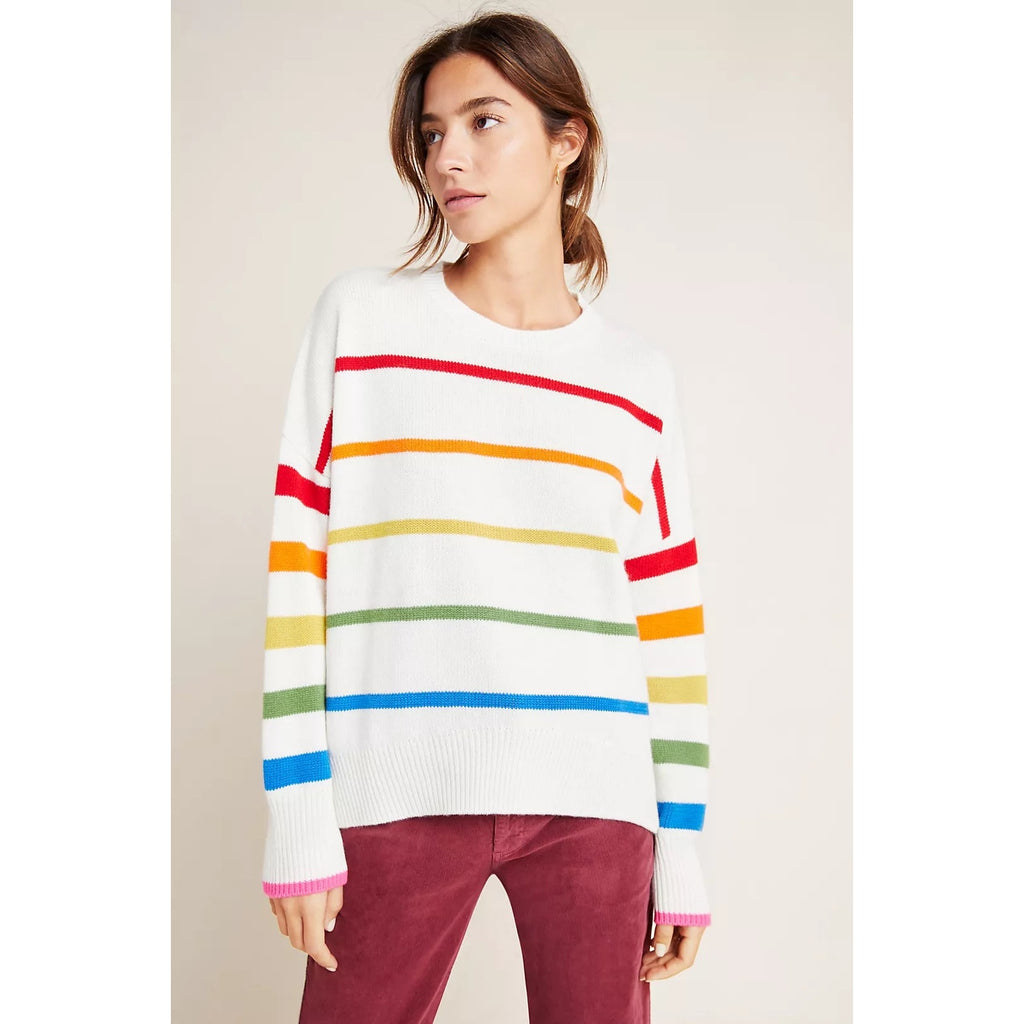 Sundry Striped Rainbow Sweater - Size 0/XS