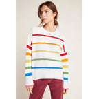 Sundry Striped Rainbow Sweater - Size 0/XS