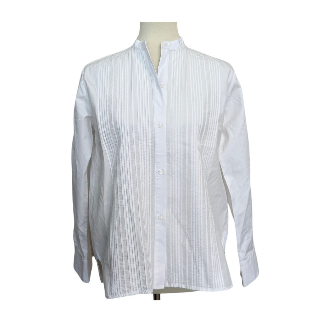 TWP Painter Shirt in Compact Poplin - White - XXS