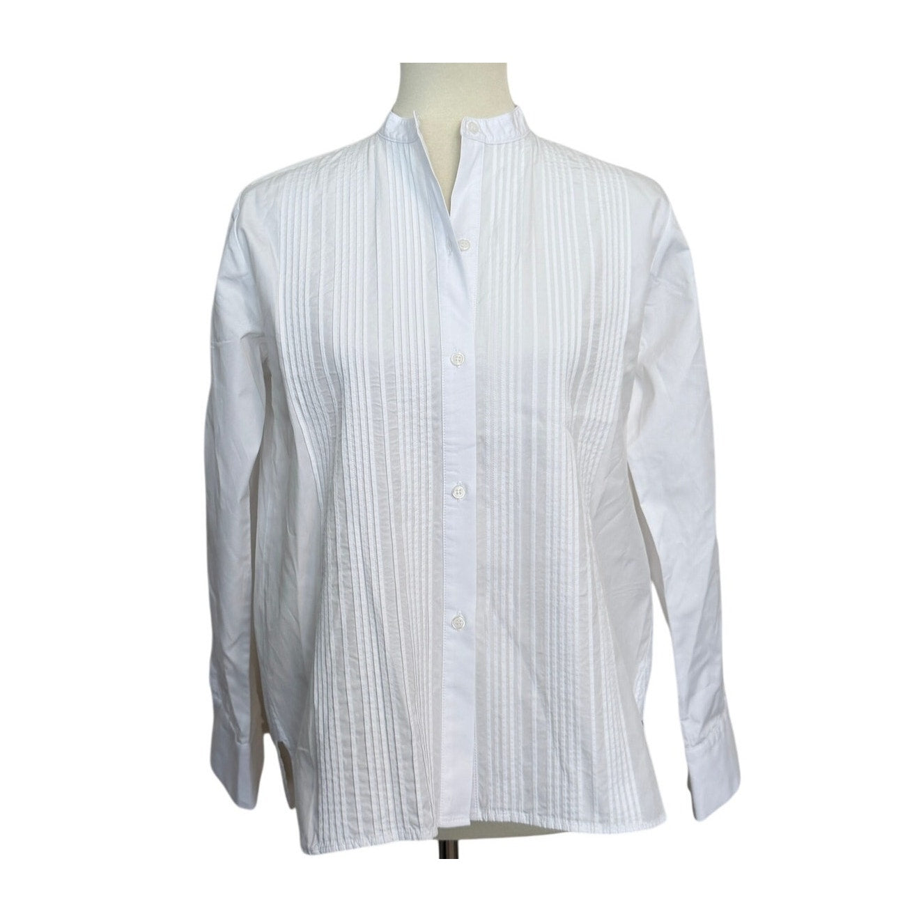 TWP Painter Shirt in Compact Poplin - White - XXS