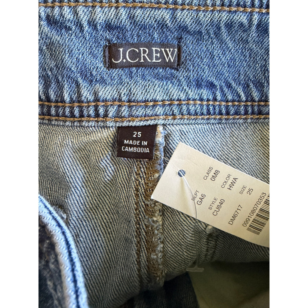 J.CREW Denim Short With Stacked Buttons - Hickory Wash - Size 26