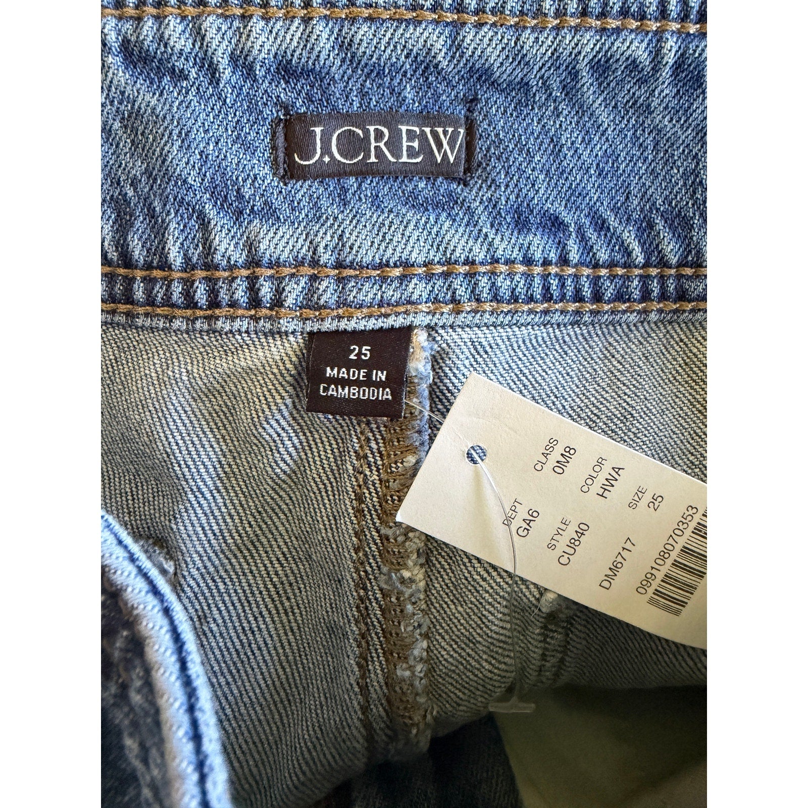 J.CREW Denim Short With Stacked Buttons - Hickory Wash - Size 26