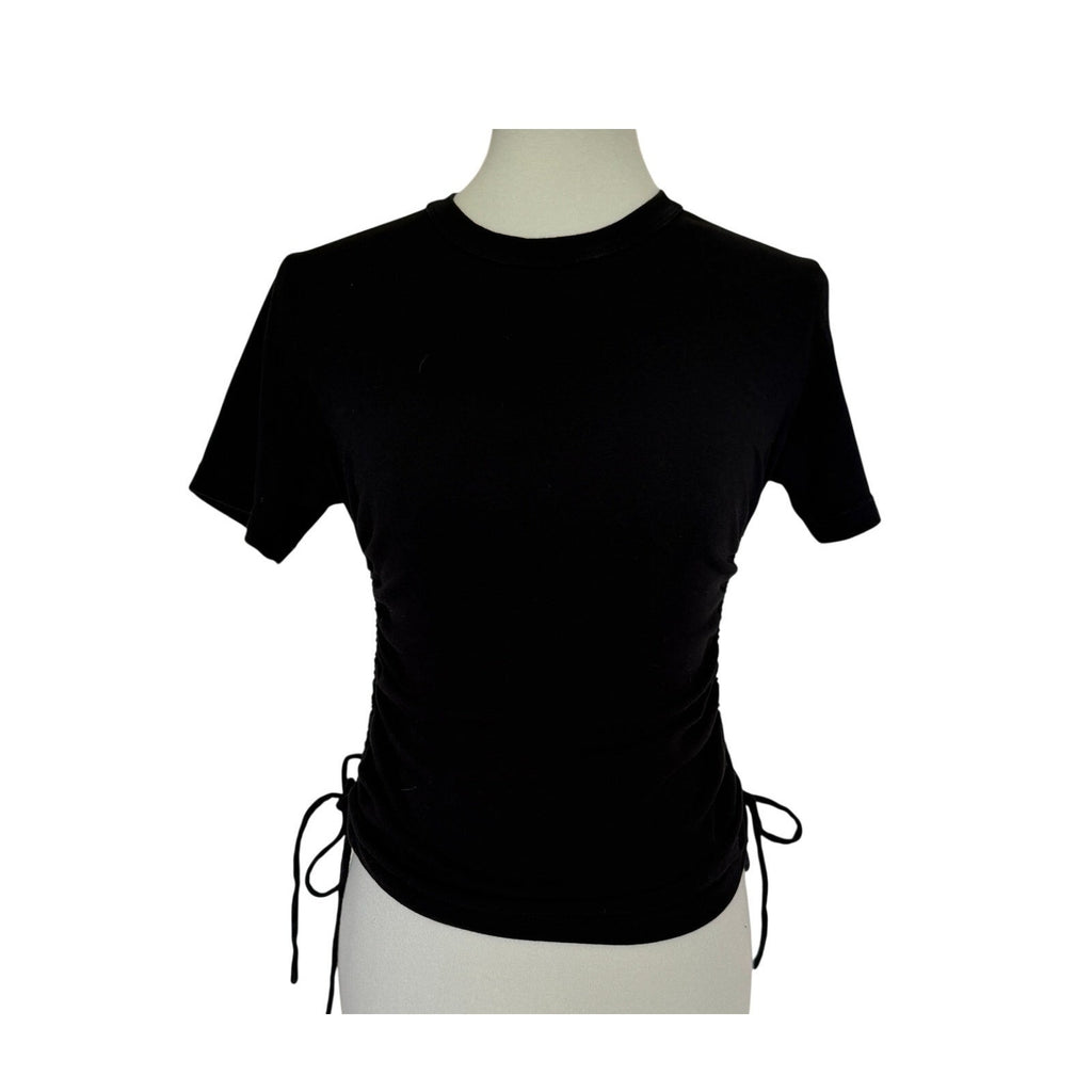A.L.C. Side Cinch Tee - Black - Small
