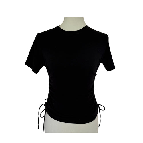 A.L.C. Side Cinch Tee - Black - Small