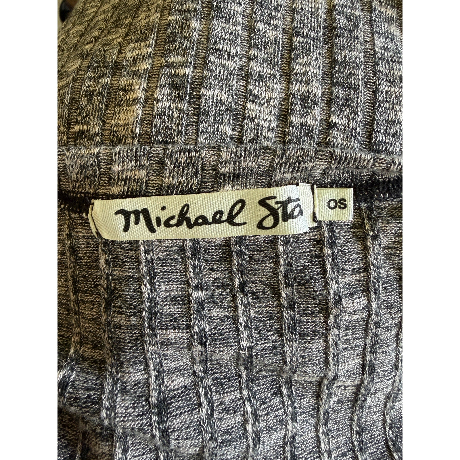MICHAEL STARS Snap Front Knit Cardigan Top - Marled - One Size