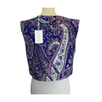 Julia Amory Slim Shell Cotton Top - Palm Beach Paisley - Medium
