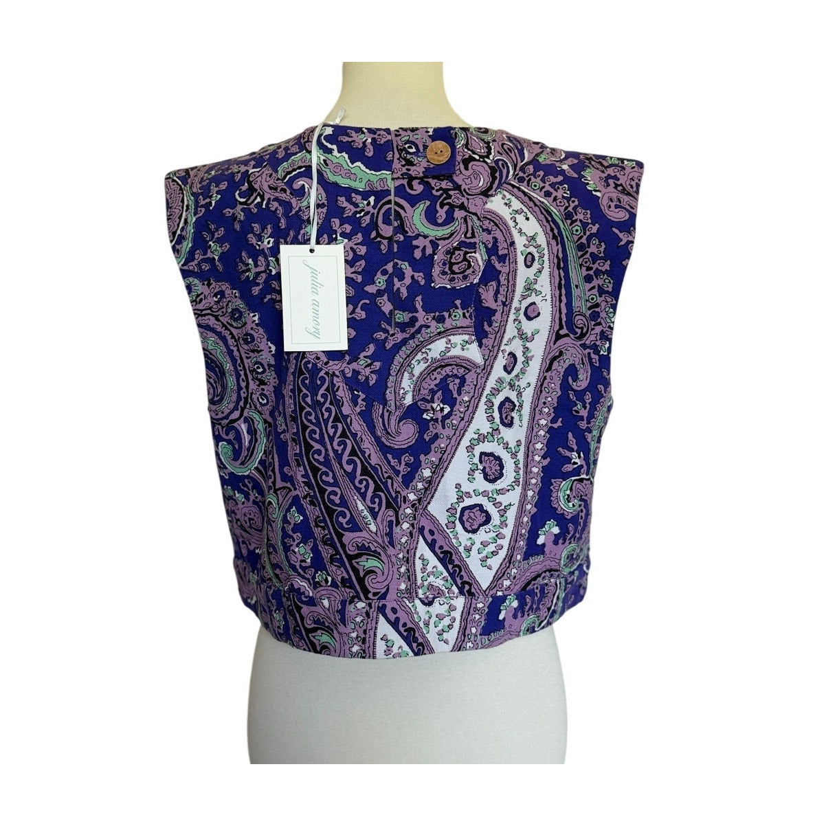 Julia Amory Slim Shell Cotton Top - Palm Beach Paisley - Medium