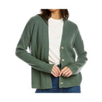 VINCE Ribbed Wool Cashmere Cardigan - Forest Green - Size Small
