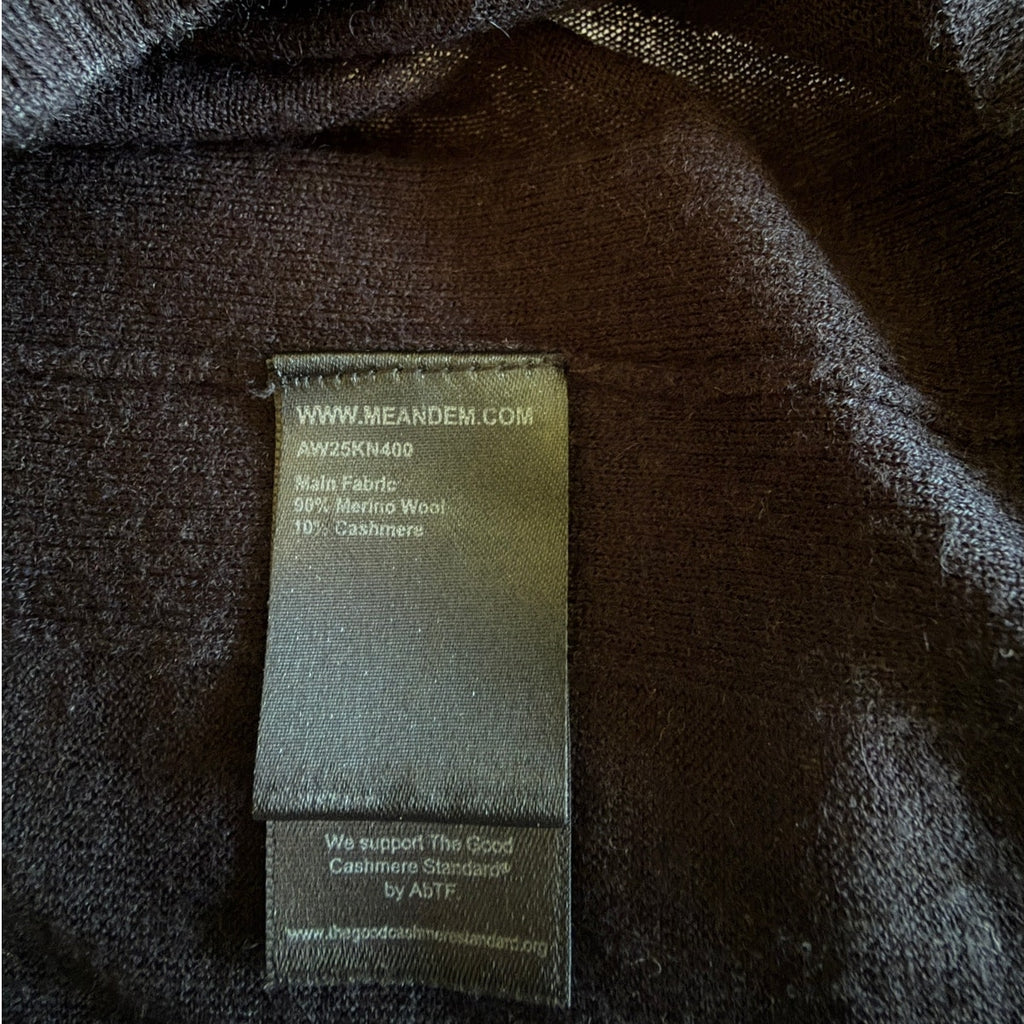 ME+EM Merino Cashmere Barely There Tee - Black - Size 4