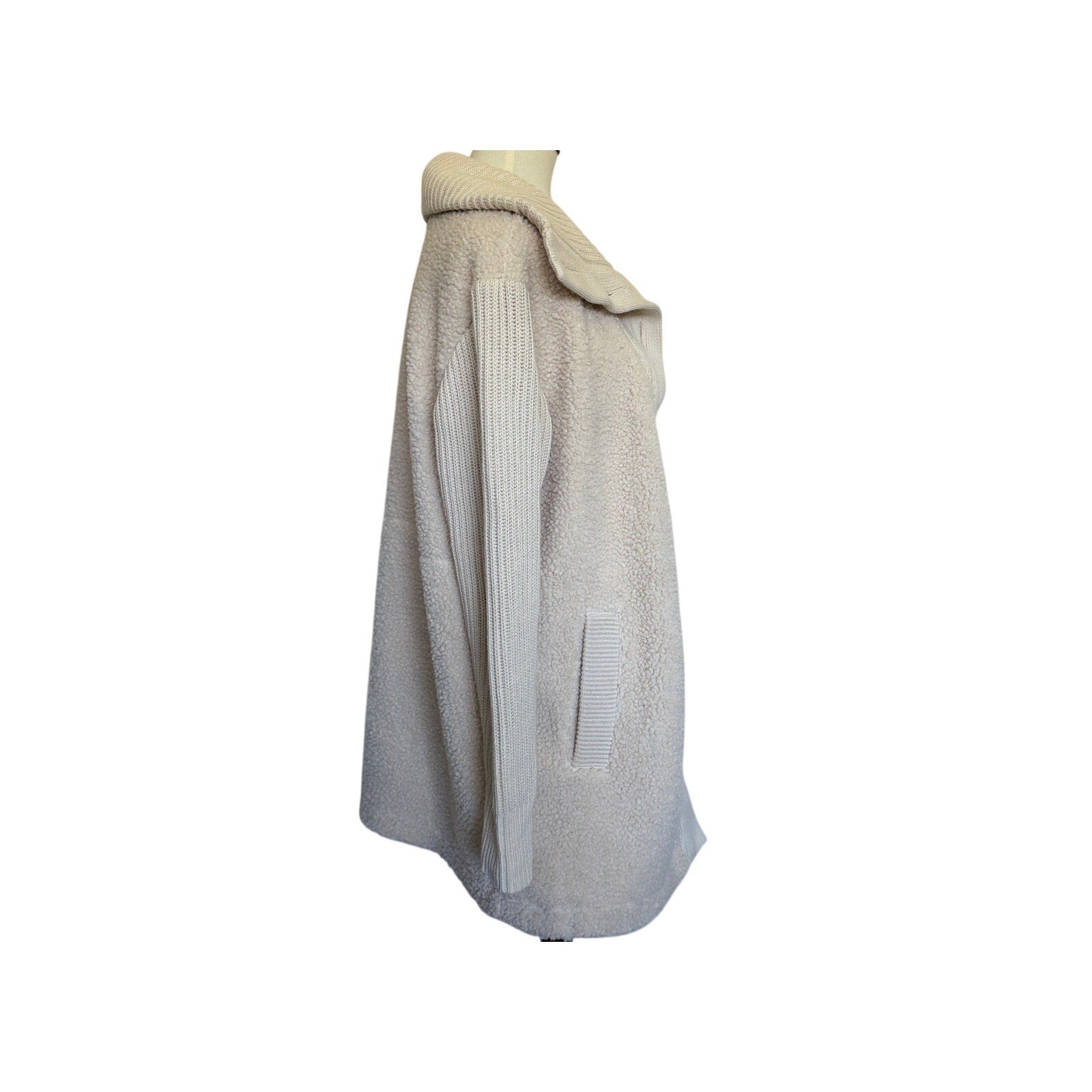 VARLEY Elliot Sherpa Button-Front Jacket - Cream - Size Extra Small