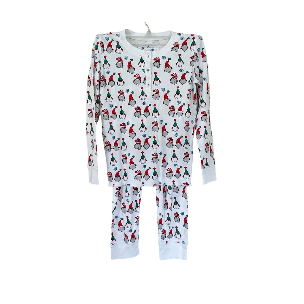 Roller Rabbit Gnoels Holiday Kids Pajama Set - Red / White / Green - Size 8