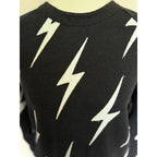 Aviator Bolt Sweatshirt - Black and White - Small