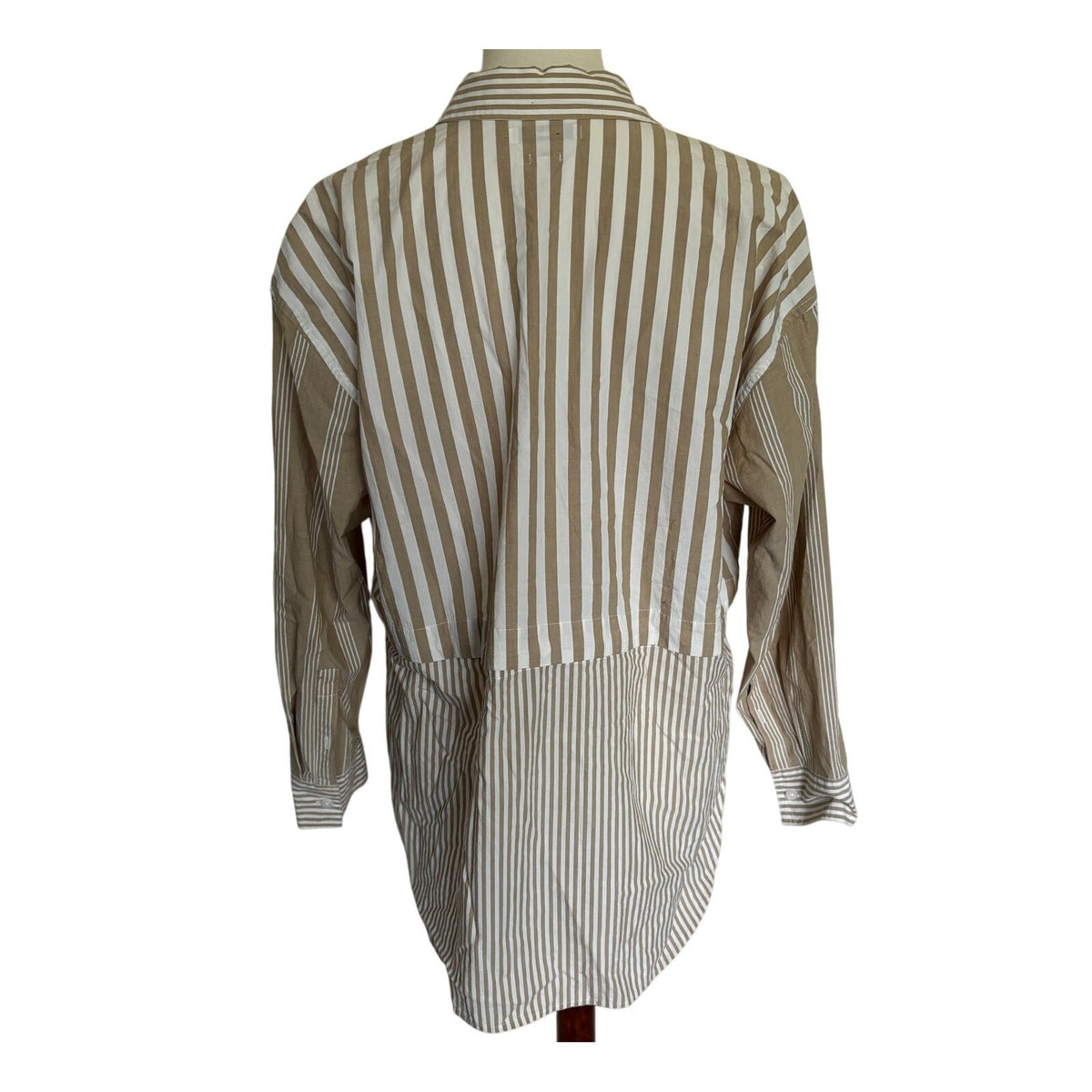 Madewell Modular Oversized Button-Up Shirt - Mixed Stripe - Small