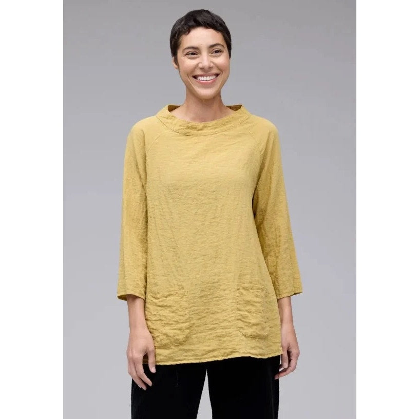 Cut Loose Raglan Pocket Top In Fall Parachute #6386798 - Mustard Seed - Medium