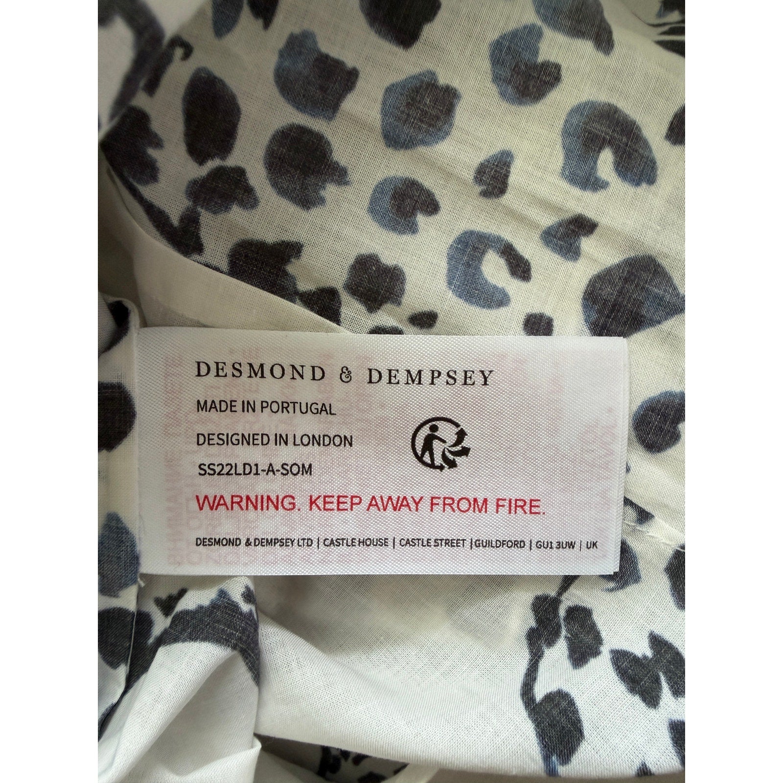 Desmond & Dempsey Long Sleeve Pajama Top - The Jag Cream - XS