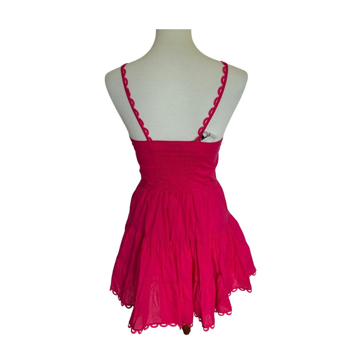 Charo Ruiz Ibiza Angy Cotton Mini Dress - Solid Fuchsia - Size Small