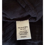 Michael Stars Double Gauze Cotton Flounce Shoulder V Neck Top - Black - M