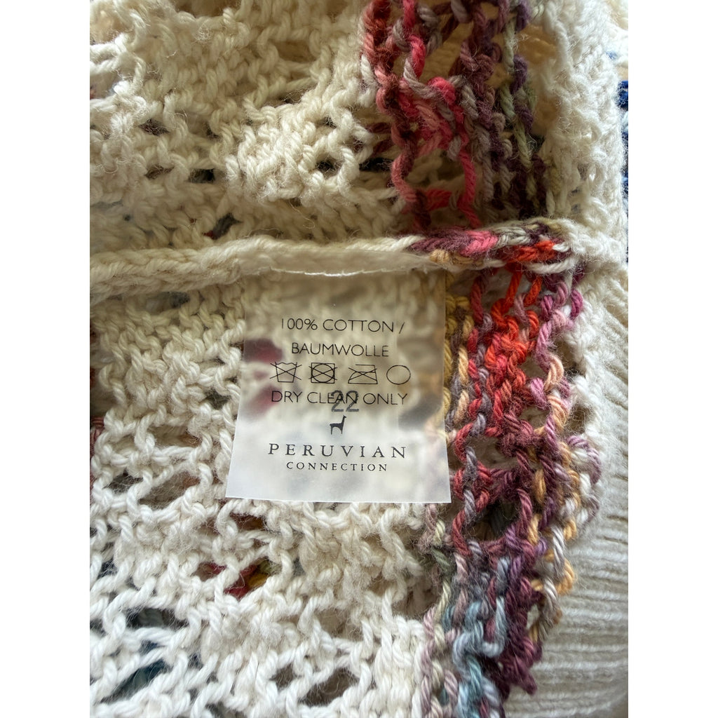 Peruvian Connection Hadley Turtle Neck Sweater - Multicolor Stripe - Size Large