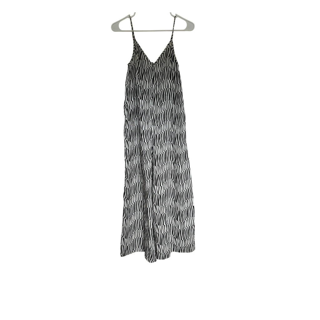 Frances Valentine Cheree Cropped Jumpsuit - Black and White Print - Size XS