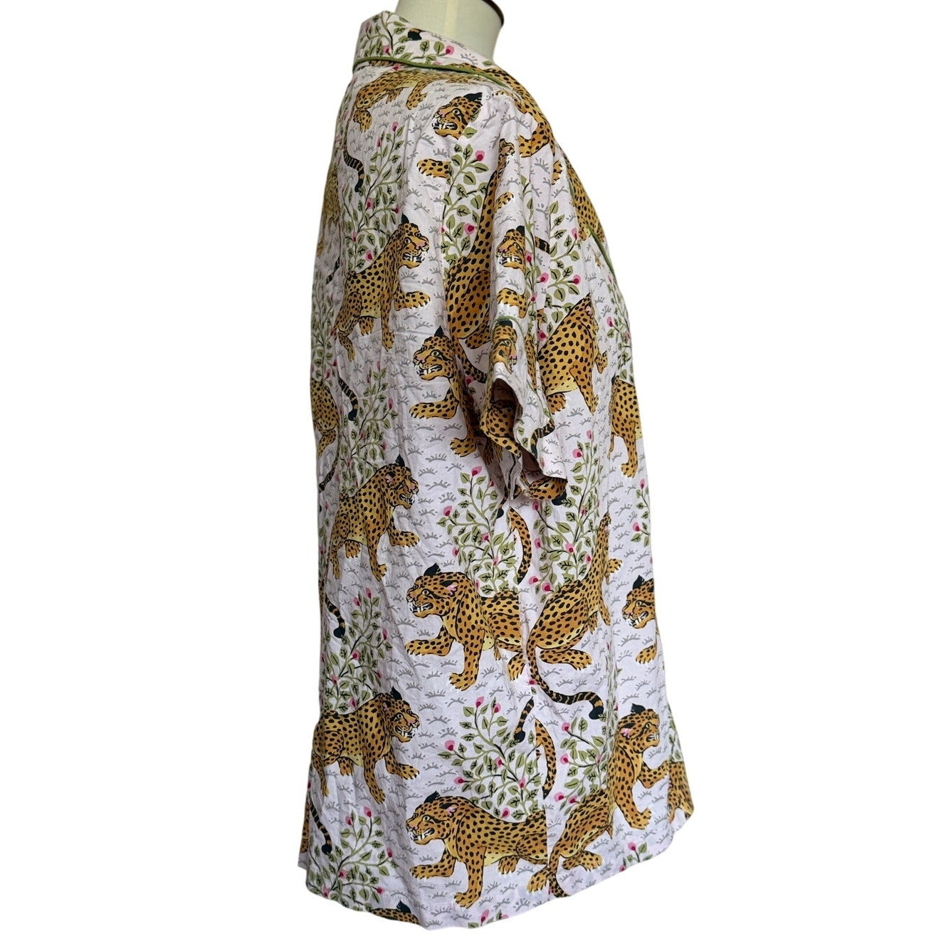 Print Fresh Short Sleeve PJ Top in Bagheera Print - Large