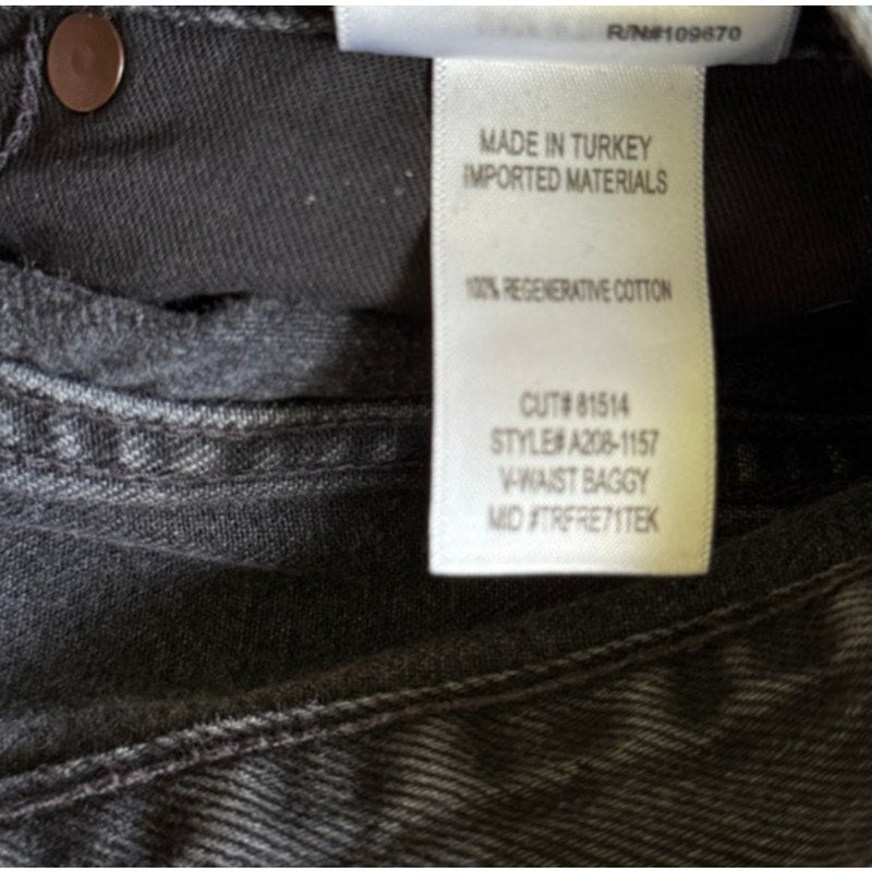 AGOLDE V Waist Baggy Jeans - Hitch - 24