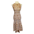 J. CREW Smocked Cross-Back Dress -  Medallion Floral - Size 2