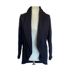 James Perse Open Front Cocoon Cotton Cardigan - Black - Size 2 / Medium