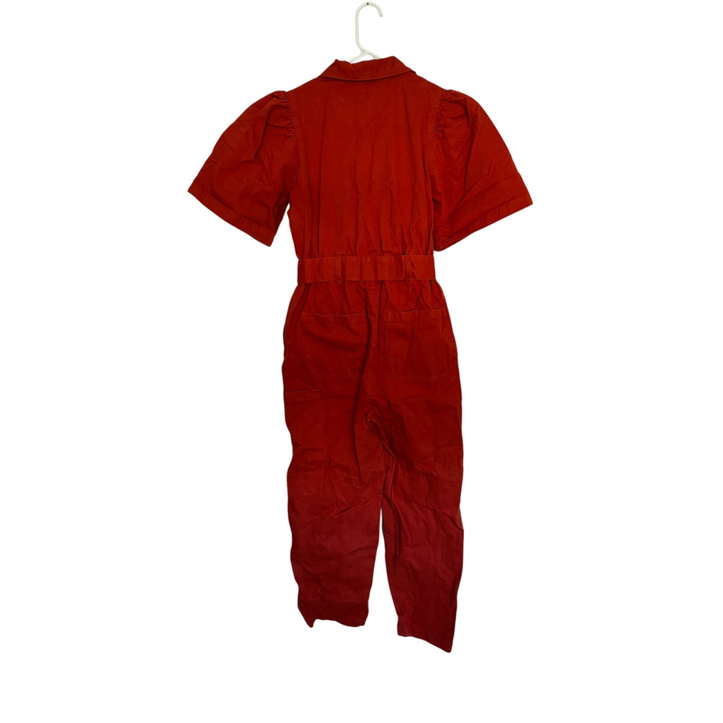 Christy Dawn The Sienna Oranic Denim Jumpsuit - Sedona Red - Size Small