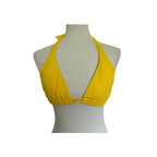 Luli Fama Playa Vibes Halter Bikini Top - Yellow - Size D Cup