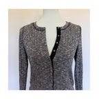 MICHAEL STARS Snap Front Knit Cardigan Top - Marled - One Size